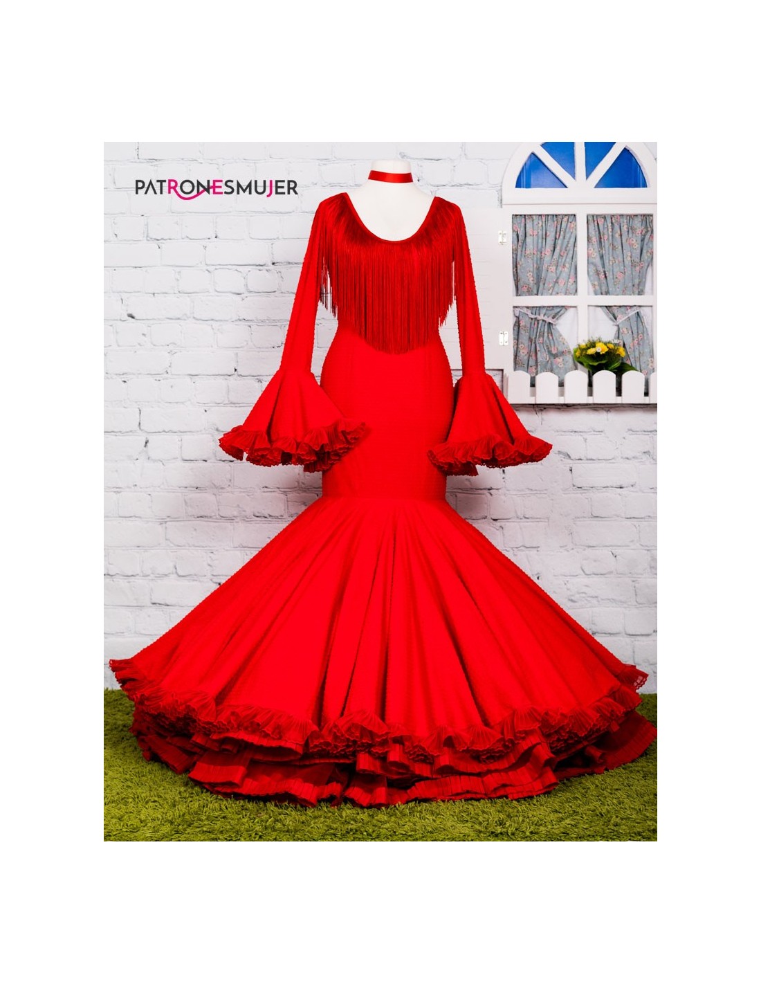Descarga gratis el patrón de este precioso Vestido Flamenco