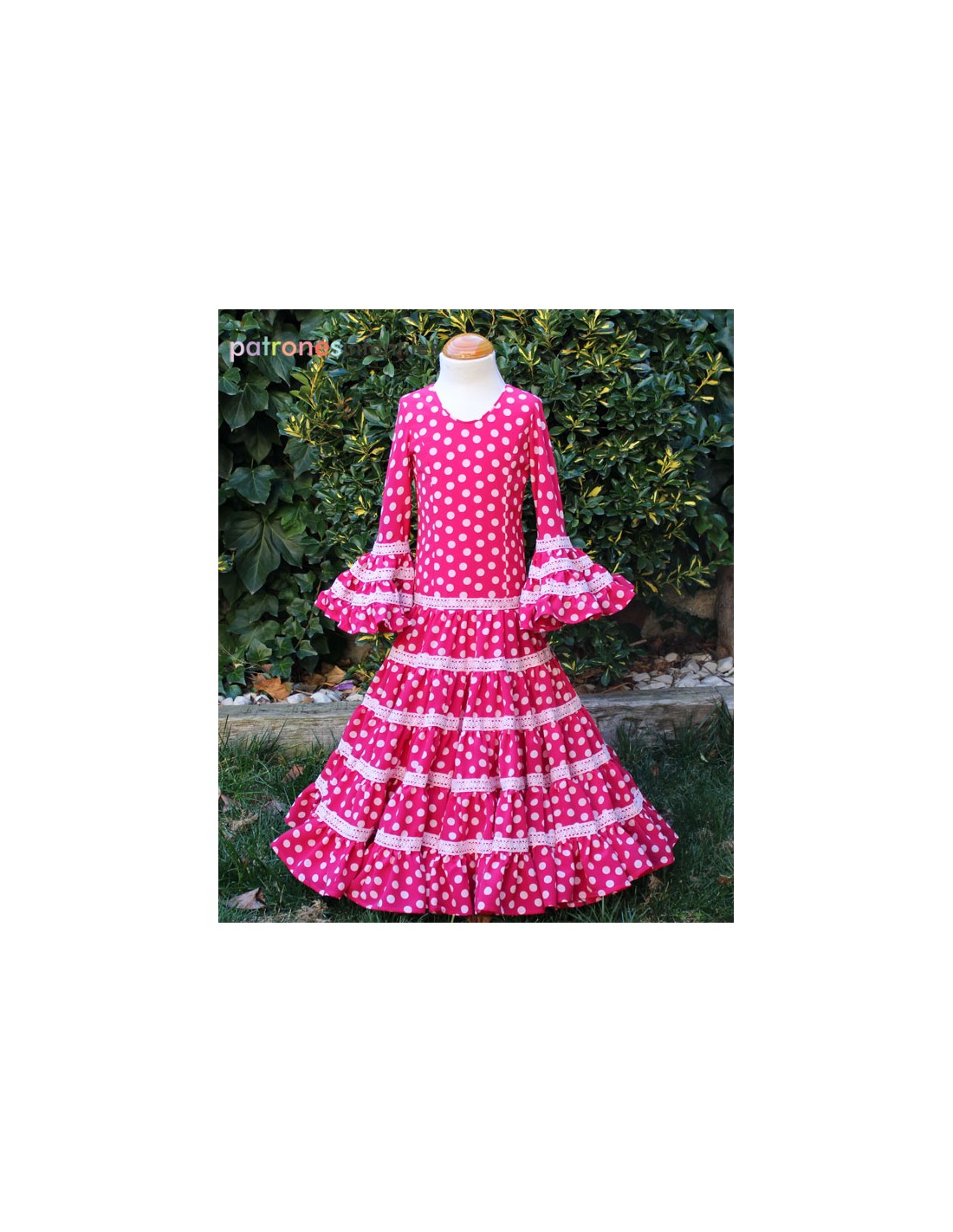patrón vestido niña de flamenca.